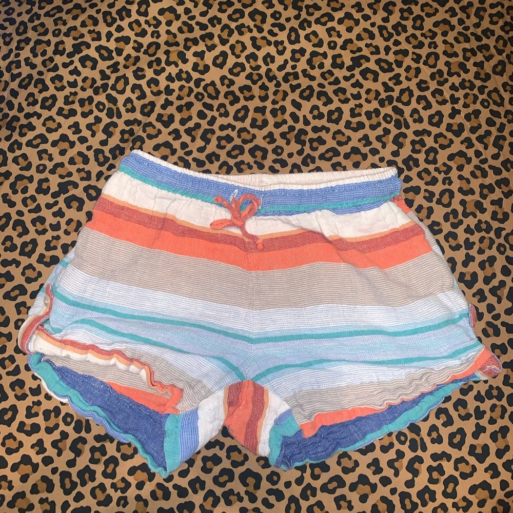 Colorful Stripped Stretchy Shorts